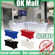 Stretch Spandex Table Cover 4FT 6FT 8FT/Fitted Protector for Banquet Party/Rectangle Table Massage B
