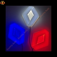 ESUNNY 4D Car LED Emblem Logo Badge Light Compatible with Renault - One Size 9.4×7.55cm - Non OEM Ac