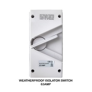IP66 WEATHERPROOF COMBINATION 13A SOCKET 63A 3POLE OUTDOOR ISOLATOR SWITCH