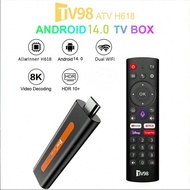 A TV98 ATV H618 TV Stick Allwinner H618 Quad Core Support 8K Video 4K Wifi6 BT5.0 Android 14 Smart V