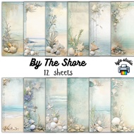 12 Sheets 8x8 By the Shore Print by byte studio | Premium Paper Craft Junk Journal Stationery