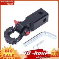 Universal 2in Shackle Hitch Hook Receiver High Strength Steel Tow Hitch Receiver for Cars Trucks  Bl