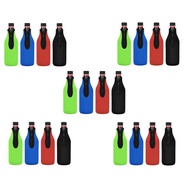 4 Pack Beer Bottle Insulator Sleeve Keep Drink ColdZip-Up Bottle JacketsBeer Bottle Cooler SleevesNe