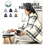 JAIME Wearable Blanket Shawl Blanket Lamb Wool Blanket With Button Warm Throw Blanket Fleece Wearabl