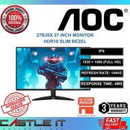 AOC 27B36X 27 Inch IPS FHD 144Hz Monitor HDR10 Slim Bezel