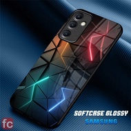 HP Glossy Softcase Samsung A15 A25 A35 A55 |FR01| Glass Effect Silicone Case, Mica Silicone Camera P
