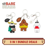 We Bare Bears 3 In 1 PVC Keychain Value Bundle Set