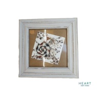 ZENTANGLE ART WHITE SQUARE PAPER TILE WITH WHITE FRAME