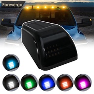 FOREVERGO 1Pc 12LED Car Roof Lights Solar Powered Flashing Lights Cab Punch-Free for Truck C1X2