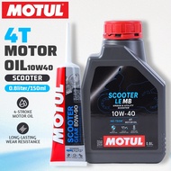 Motul 4T Scooter LE MB 10W40 0.8L Motor Oil with 80W-90 150ml Gear Oil Set Urban Scooter Moped