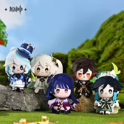 Sunsyea Genshin Impact Official Merch miHoYo Original Authentic Plush Keychain Venti Zhongli Raiden 