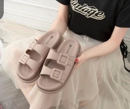 Sandal Jelly Slop Platform Ban 2 motif Gesper Kancing LCR 6565 36-41