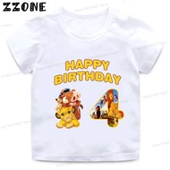 9 Styles The Lion King Cute Simba Print Cute Girls Clothes 1-9 Years Happy Birthday Kids T shirt