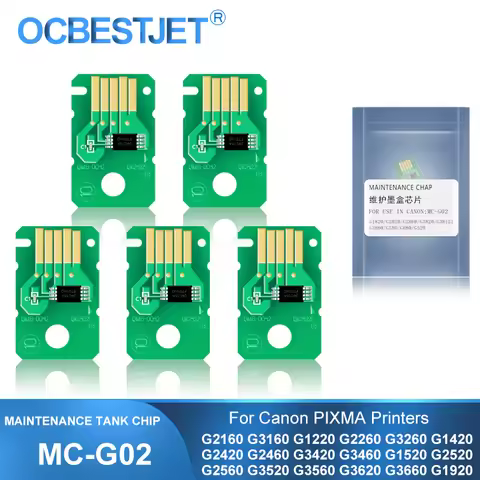 For Canon MC G02 Maintenance Tank Chip For Canon G2160 G3160 G1220 G2260 G3260 G3360 G3620 G3660 G10