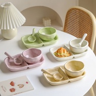 211减脂三格盘 211 Diet Plate 3-Compartment Bento Box Ceramic Meal Prep Container for Adults Kids Breakfas