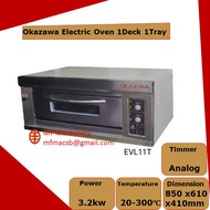 Mf Okazawa Electric Oven 1 Deck 1 Tray Commercial Use 3200W 20-300℃ Tray Size 60x40cm Single Phase Electric Oven EVL11T
