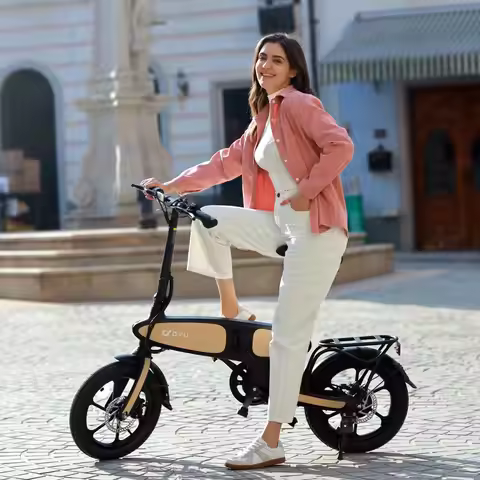 2025 DYU C2 Mini Stealth Bomber Lightweight Fat Tire Folding Kids Ebike City Electric Bike Scooter C