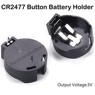 CR2477 Button Battery 3V Holder Coin Cell Holder Socket Case 2 Pins Black 2477 CR2477-A