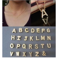 Gold Plated Name Necklace Double Initial Small Letter Necklace Gold Letter Initial Necklace Name Nec
