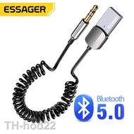 2023✇✶ Essager Aux Bluetooth Car Dongle 3.5mm Jack USB 5.0 Receiver Handfree Audio Music Transmitter