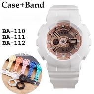 Silicone Strap Compatible with Watch Case Baby-G BA-110/BA-111/BA-112 BABY G BA110/111/112 Matte Str