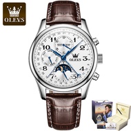 OLEVS 6667 Waterproof Multifunctional Men Wristwatches Stainless Steel Strap Automatic Mechanical Bu