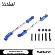 ARRMA 1/8 4WD KRATON 6S 7075-T6 Wave Foot+Positive Negative Thread Stainless Steel Front Steering Ro