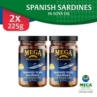 Mega Premium Spanish Sardines in Soya Oil 225g By 2's