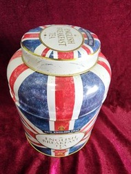 NEW ENGLISH TEAS -Union Jack Round Tea Caddy with 80 English Breakfast Ceylon Teabags with Tin