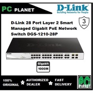 D-Link 28 Port Layer 2 Smart Managed Gigabit PoE Network Switch DGS-1210-28P