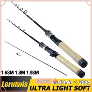 TOPBEAUTYMY Telescopic Fishing Rod, 1.98m Length 1.8m Length Ultra Light Fishing Rod, Easy To Use 1.