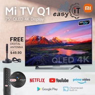 🔥🔥🔥[Xiaomi] 75-inch 3years Warranty Q1 QLED Smart LED TV Digital Ready Android TV with Google Playstore Youtube Netflix
