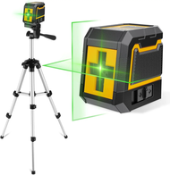 2 Line Laser level with Tripod Self Leveling Level Green Line Cross Line Leveler Tool for Home Reno
