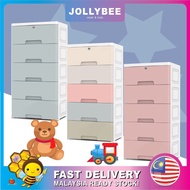 [NEW] Jollybee 5-Tier Baby Clothes Plastic Storage Drawer Rak Laci Pakaian Baju Bayi Almari Cabinet 