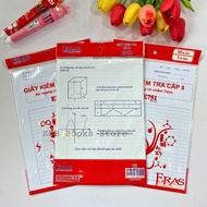 Combo 3 Tập Giấy Kiểm Tra Cấp 2, 3 Kẻ Ngang Cao Cấp ERAS E751 (10 tờ đôi + 5 tờ đơn, ĐL:70g/m2)- Giấ