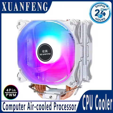 120mm PC Radiator Air-cooled 4/6 Tower style Heat Pipe CPU Cooler Fan Installing LGA115x 2011 x79 x9
