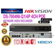 HIKVISION DS-7604NI-Q1/4P 4CH POE NETWORK VIDEO RECORDER CCTV RECORDER CCTV NVR