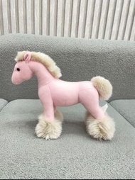 愛馬仕 Hermès 絨毛小馬 Hermy Plush Horse 玩偶 粉／白｜全新