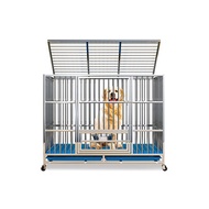 ENJOYStainless Steel Dog Cage large 不锈钢狗笼 With  Wheel Suitable For Large Dogs