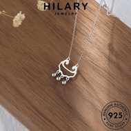 HILARY JEWELRY Women 純銀項鏈 925 Safety Sterling Leher Accessories Necklace For Rantai Perempuan Lock Chain Korean Fashion Original Silver Perak Pendant N220