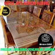 COD MEJA MAKAN JATI 6 KURSI dan KACA MEJA