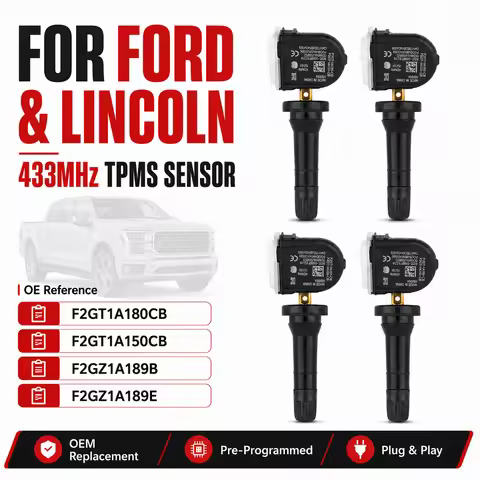 1/4Pcs TPMS Tire Pressure Sensor F2GT1A180CB F2GT1A150CB F2GZ1A189B F2GZ1A189E For Ford Lincoln 433M