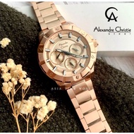 Alexandre Christie | AC 6609BFBRGLN Multifunction Women's Watch Rose Gold Stainless Steel | Official Warranty