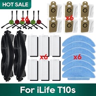 Compatible For iLife T10s Robot Vacuums Replacement Spare Parts Accessories Main Side Brush Hepa Fil