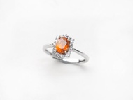 亮橙 | Spessartine芬達石 / 925純銀 | 天然寶石戒指