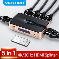 Vention HDMI Splitter 5 อินพุต 1 เอาต์พุต HDMI Switch 5x1 สำหรับ XBOX 360 PS4 สมาร์ท Android HDTV 4K 5 in 1 out HDMI Switcher Adapter