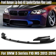 Car Front Bumper Spoiler Lip Splitter Chin Blade & Side Corner Splitter Cover For BMW 5 Series F10