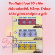 Tealight candles 10 pieces burn 3~4 hours without smoke