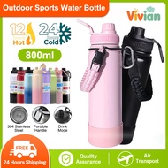 Vivian 800ML Sport Water Bottle Tumbler Stainless Steel Thermos Insulated Vacuum Flask