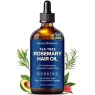 Tea Tree Rosemary Oil For Hair Growth 4 fl oz - Hair Oil for Bonding - With Frankincense, Avocado & 